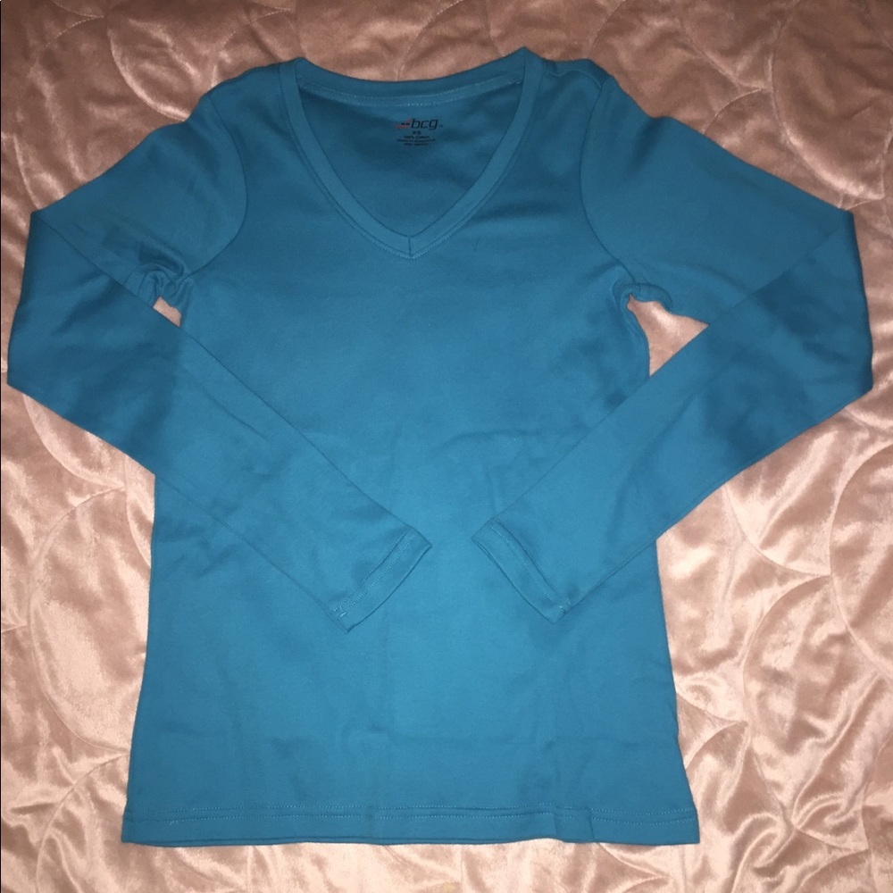BCG turquoise XS long sleeve shirt